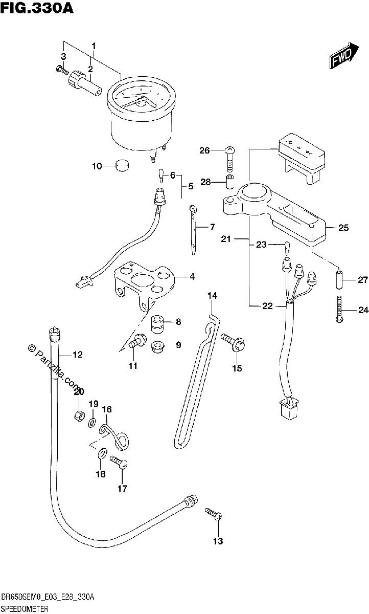 Diagrama de SPEEDOMETER E03 E33