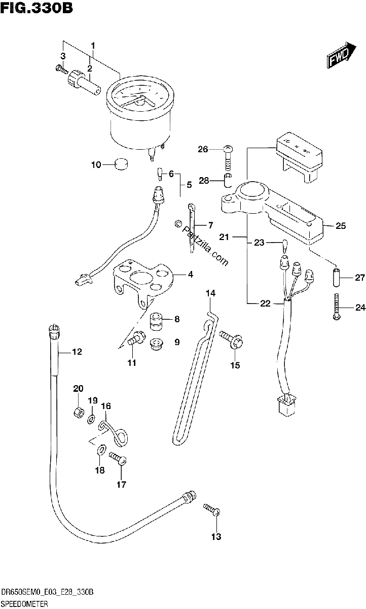 Diagrama de SPEEDOMETER E28