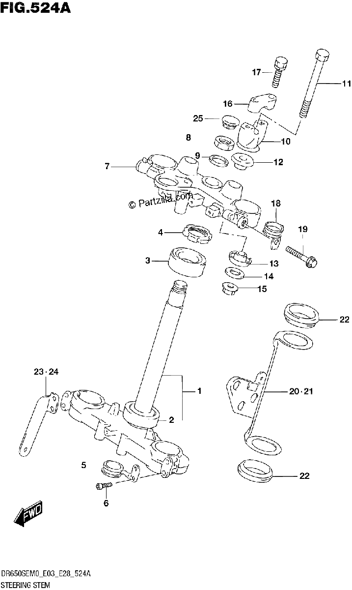 Diagrama de STEERING STEM