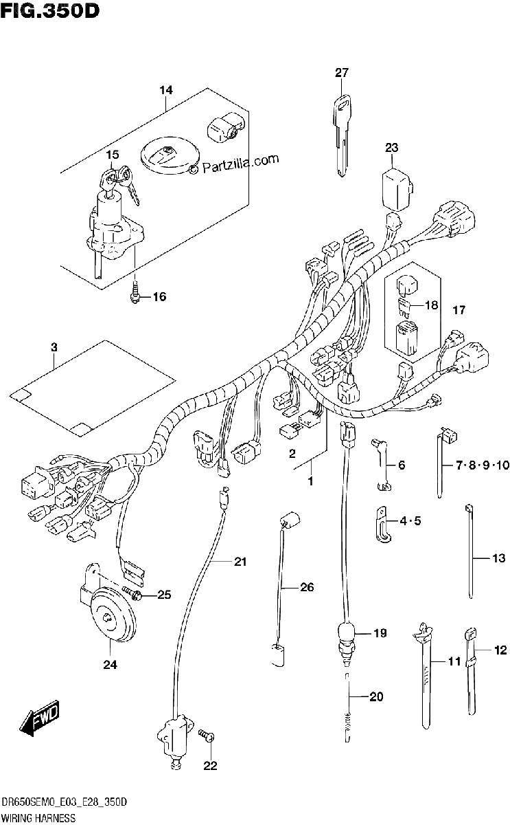 Diagrama de WIRING HARNESS E33