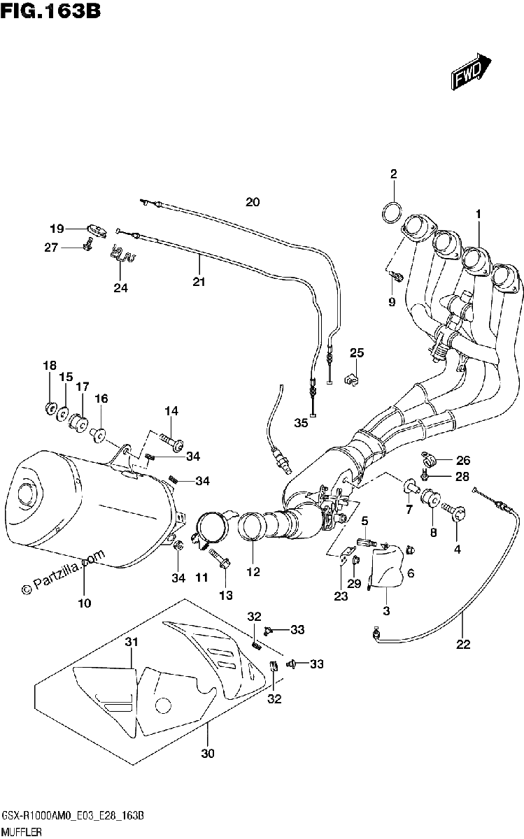 Diagrama de 163B MUFFLER