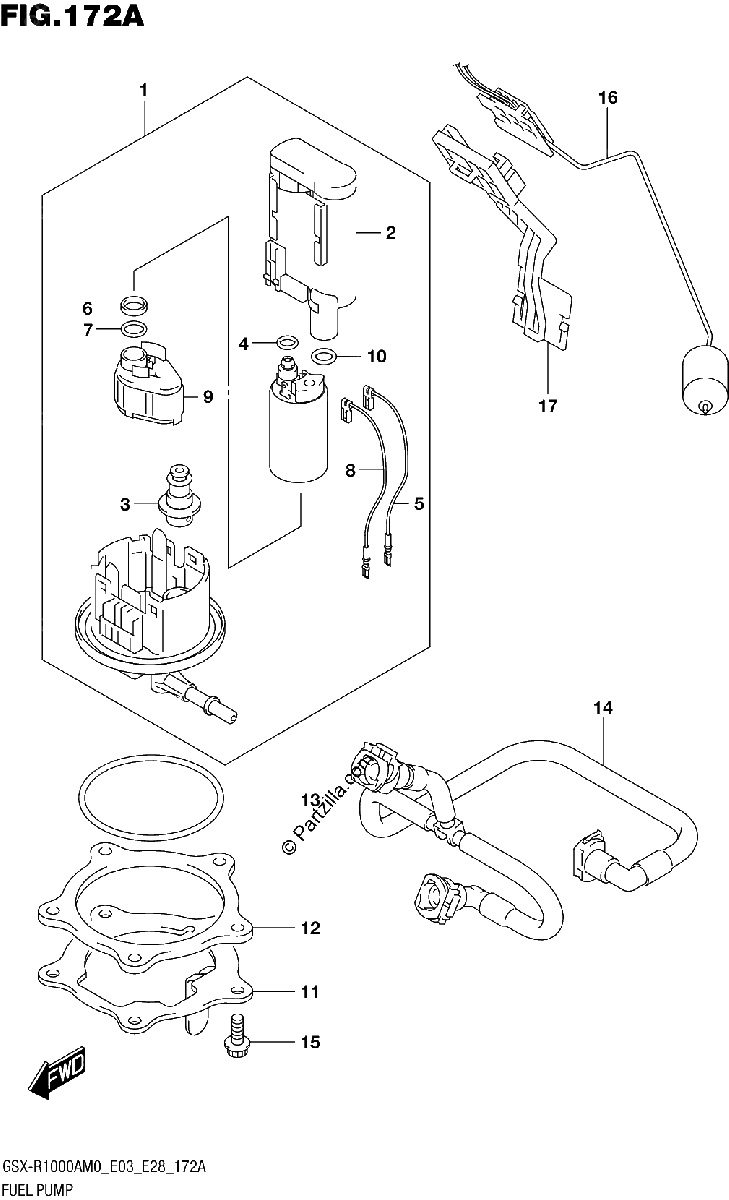 Diagrama de 172A FUEL PUMP
