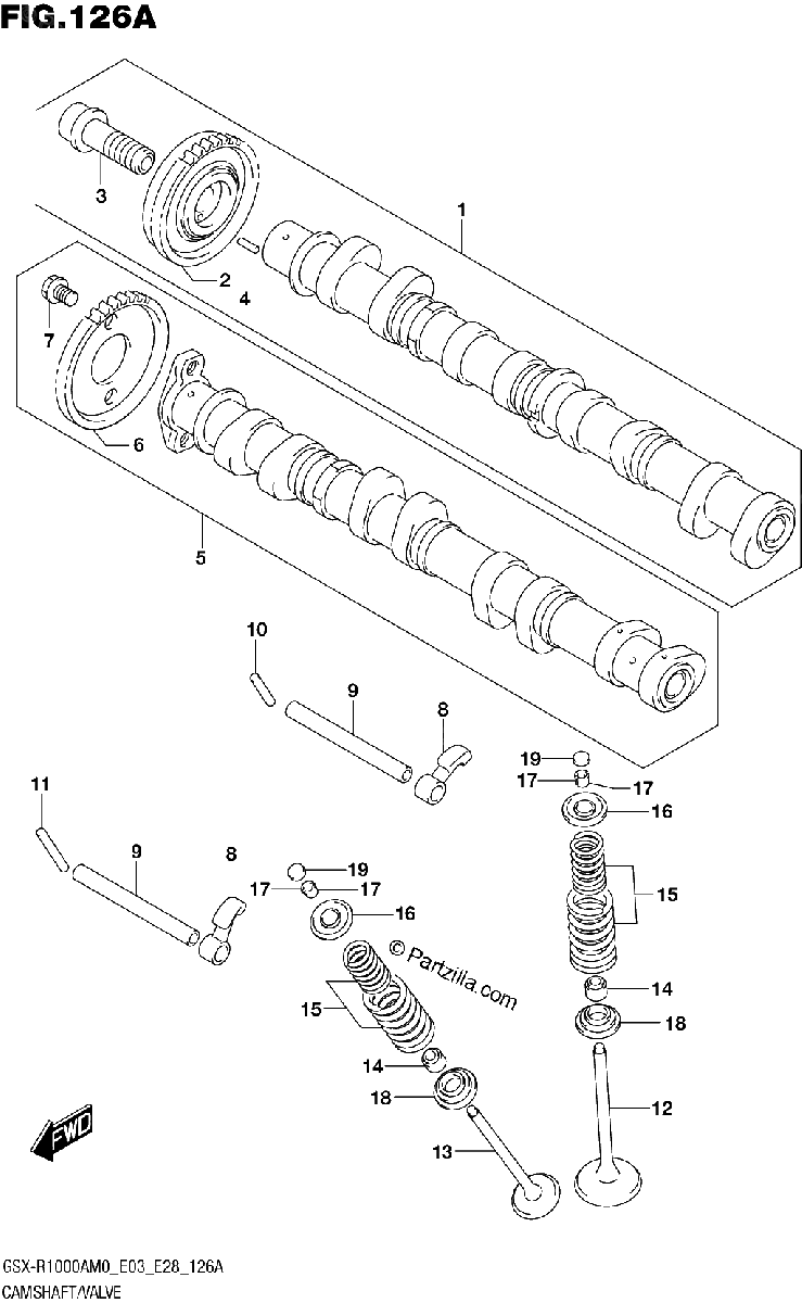 Diagrama de CAMSHAFT VALVE