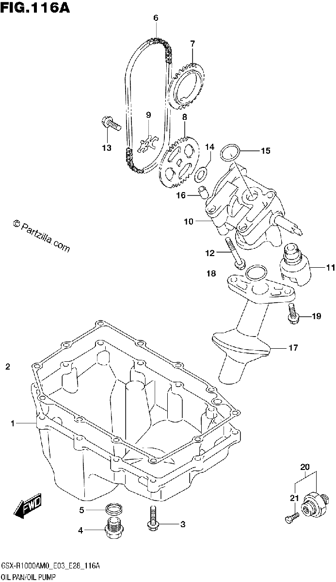 Diagrama de OIL PAN OIL PUMP