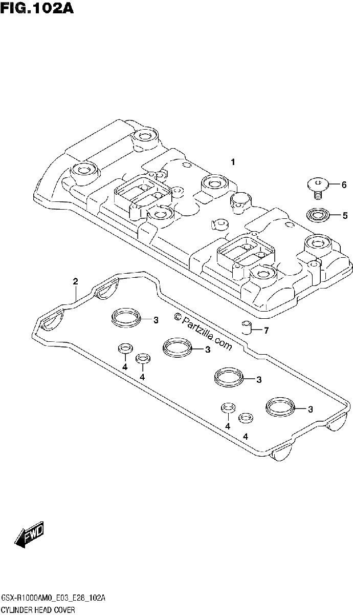 Diagrama de CYLINDER HEAD COVER