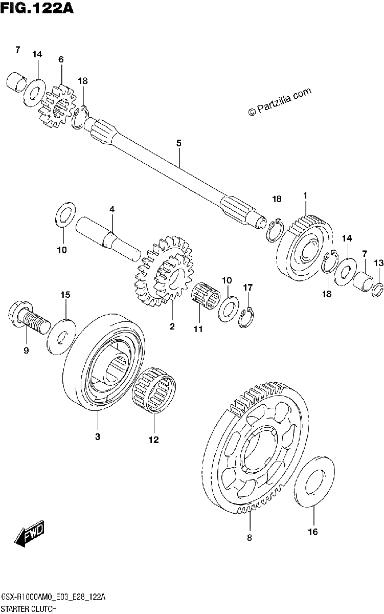 Diagrama de STARTER CLUTCH