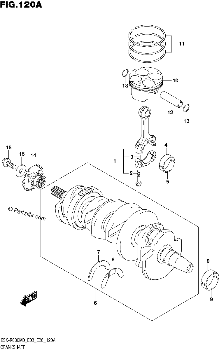 Diagrama de CRANKSHAFT