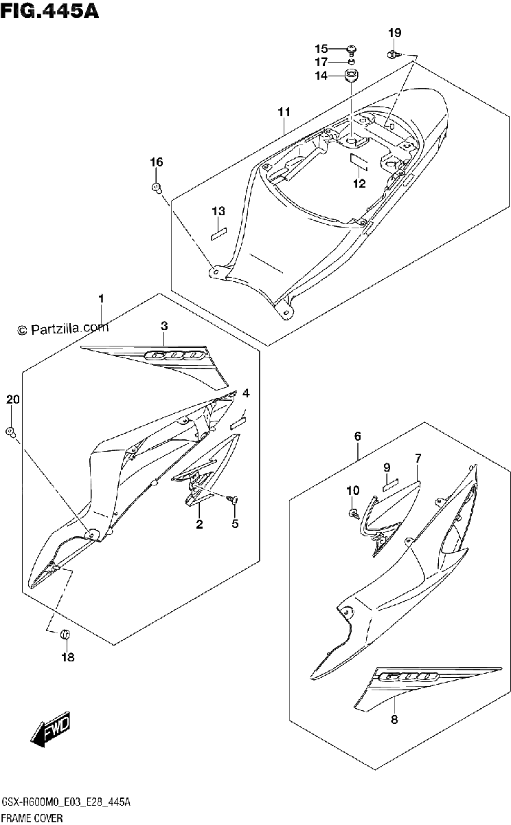 Diagrama de FRAME COVER