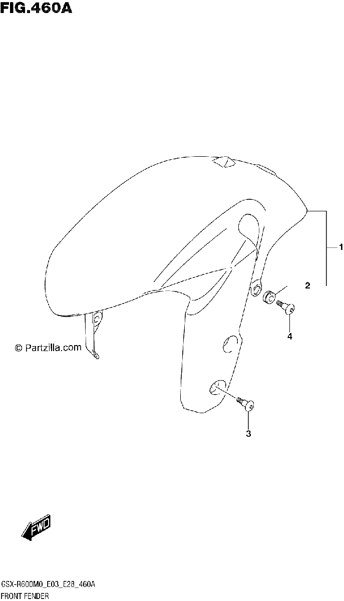 Diagrama de FRONT FENDER