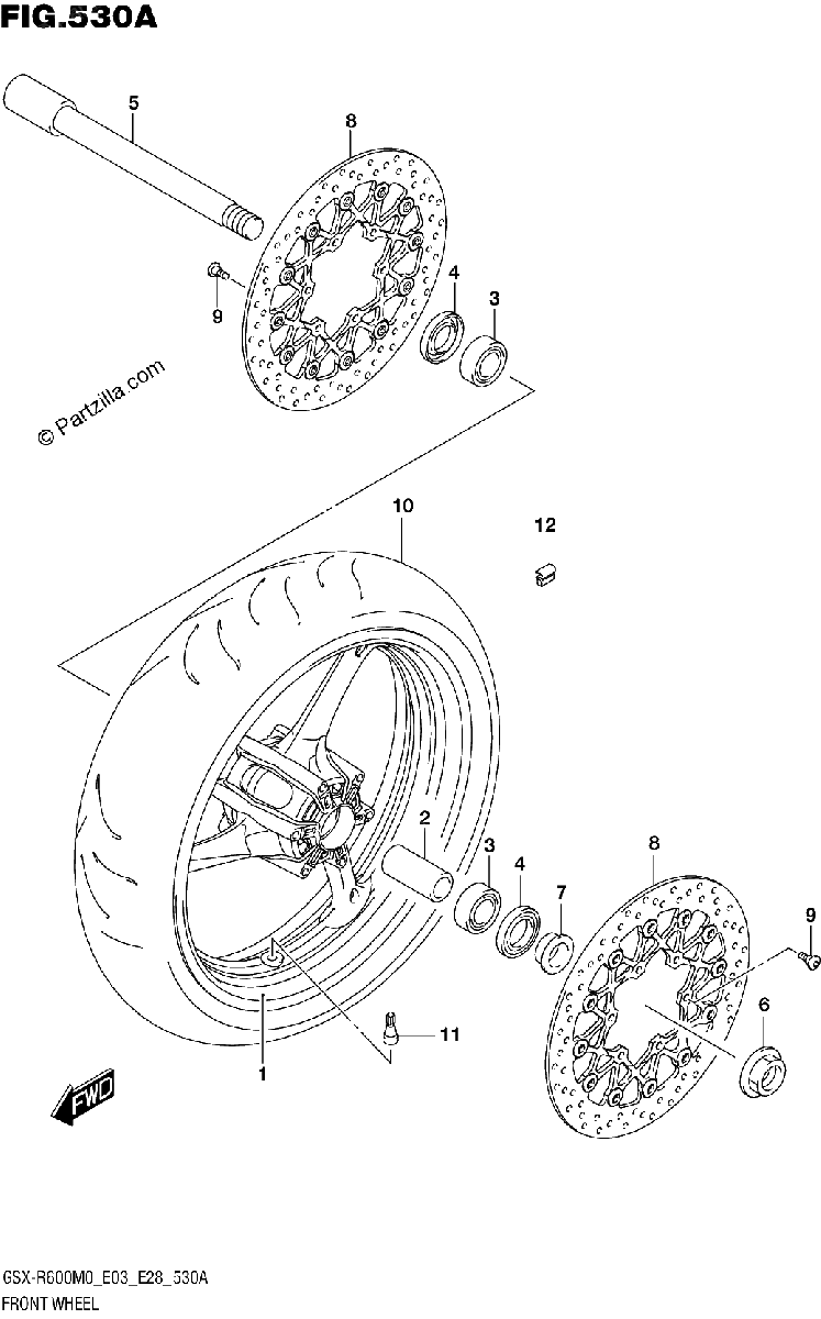 Diagrama de FRONT WHEEL
