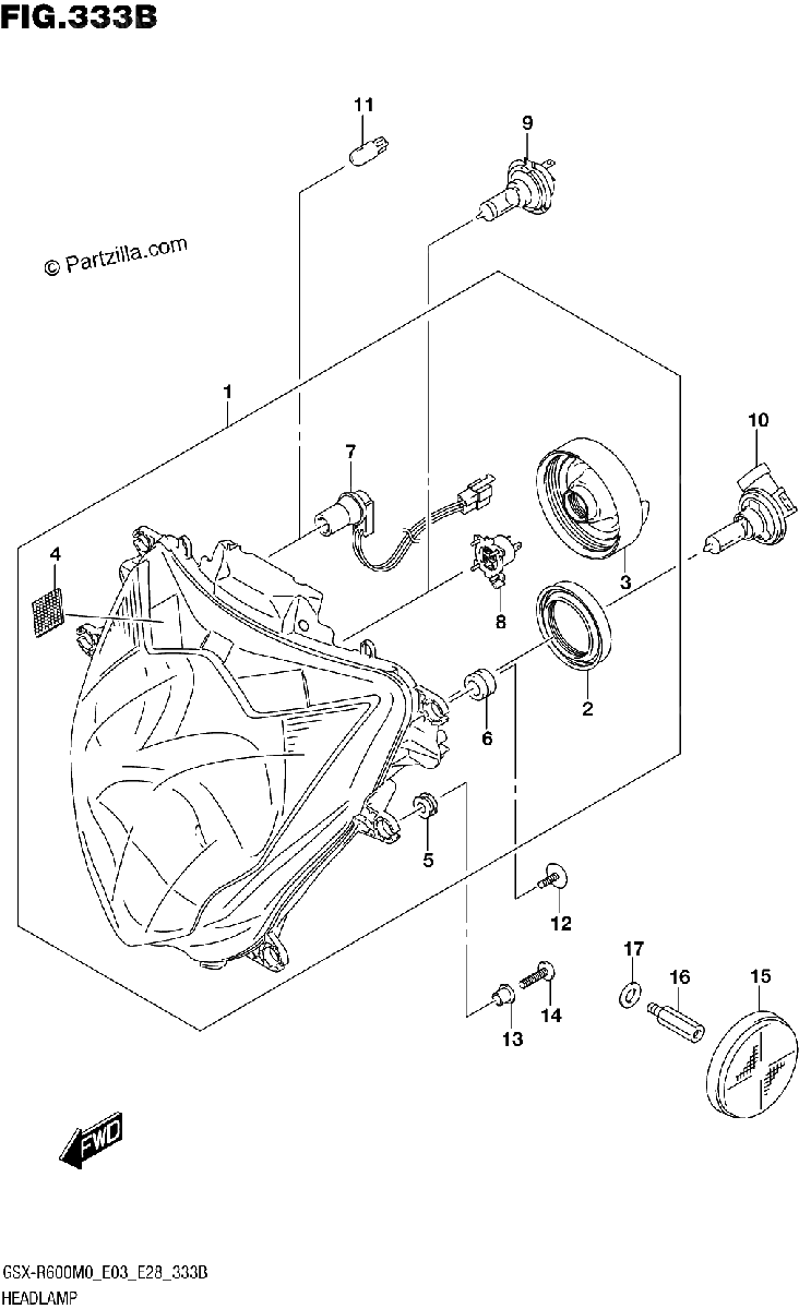 Diagrama de HEADLAMP