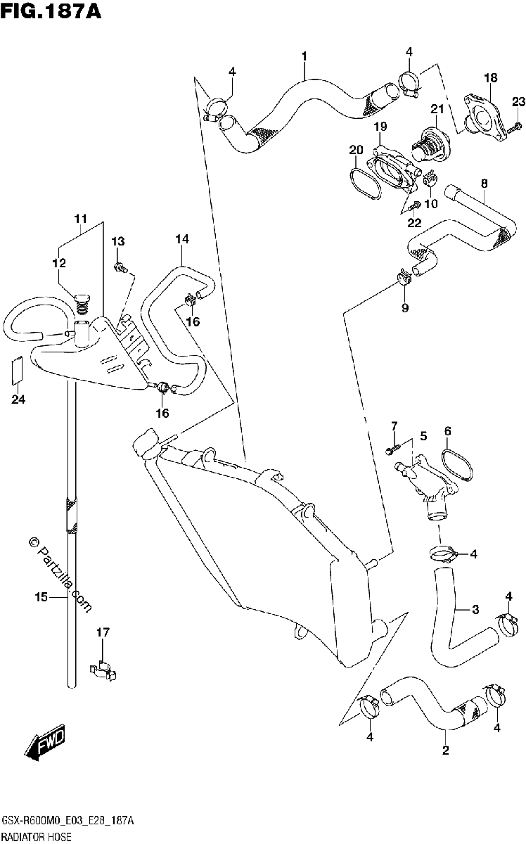 Diagrama de RADIATOR HOSE