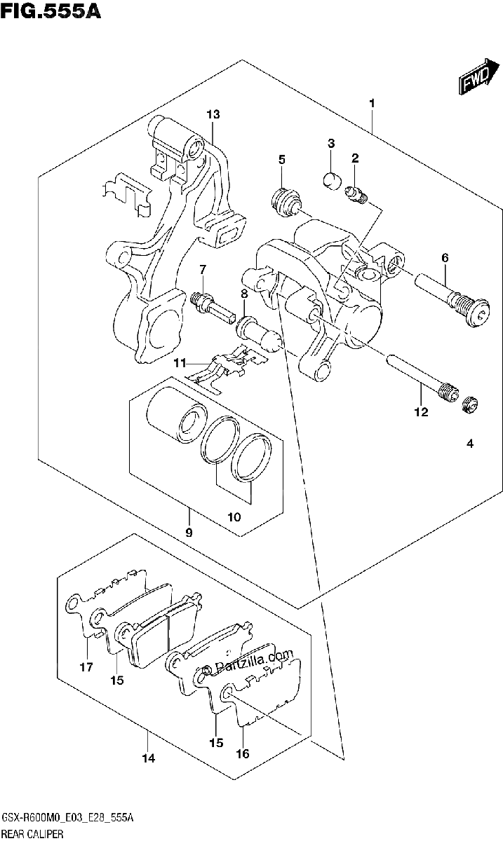 Diagrama de REAR CALIPER