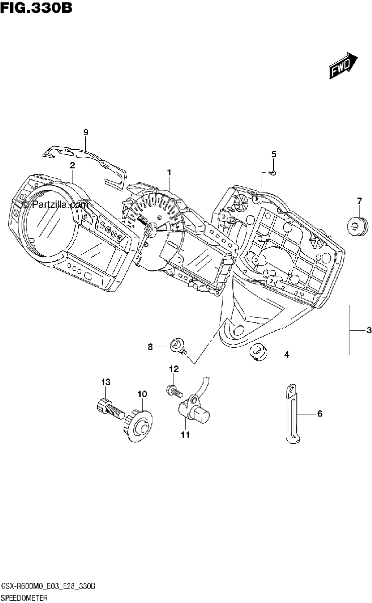 Diagrama de SPEEDOMETER E03 E33