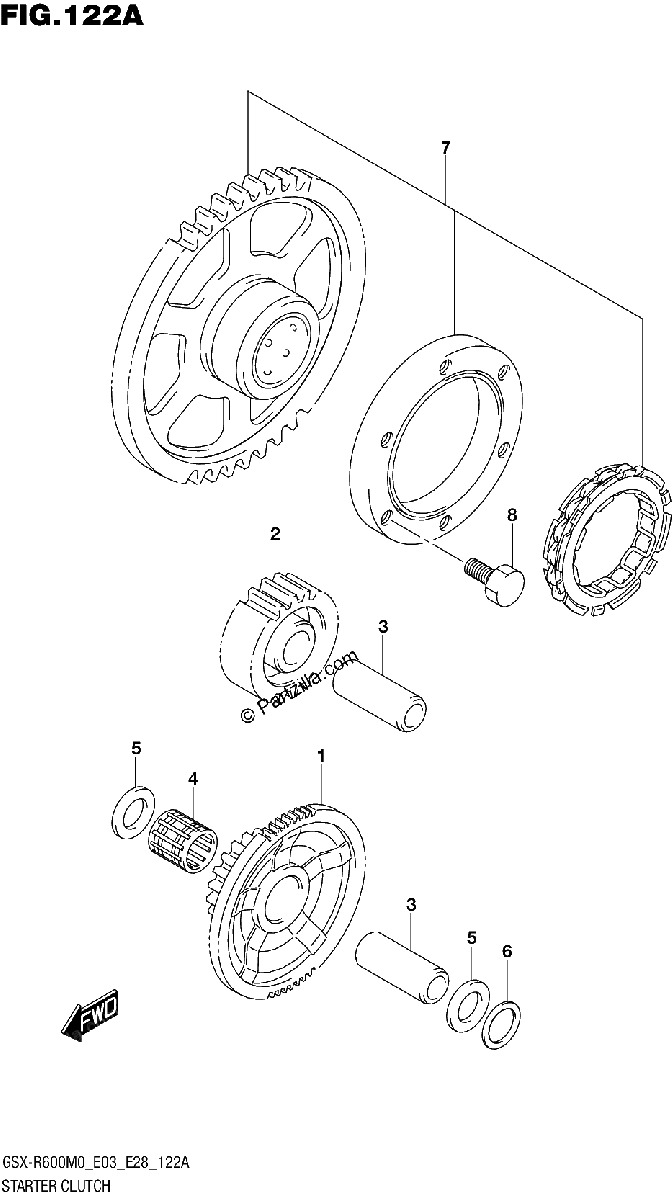 Diagrama de STARTER CLUTCH