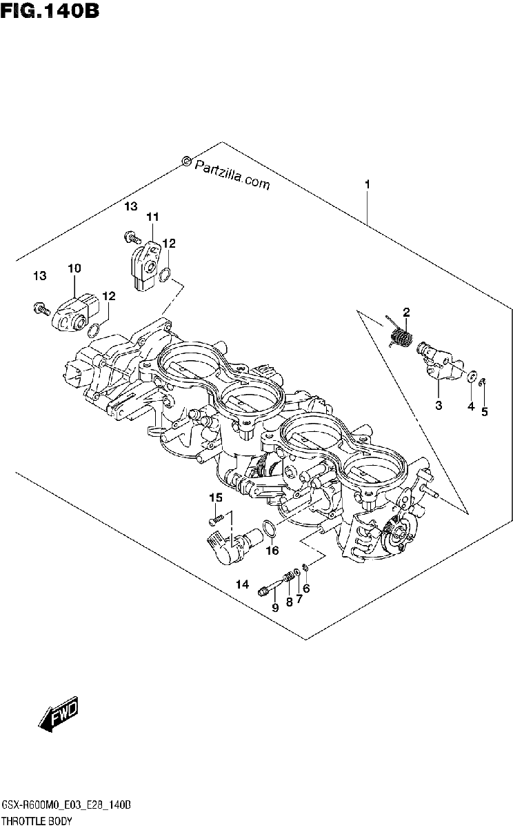 Diagrama de THROTTLE BODY E33