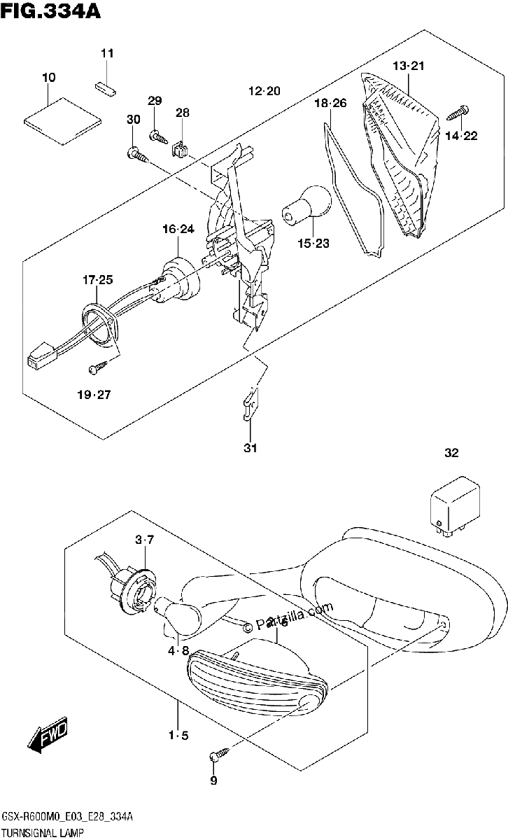 Diagrama de TURNSIGNAL LAMP