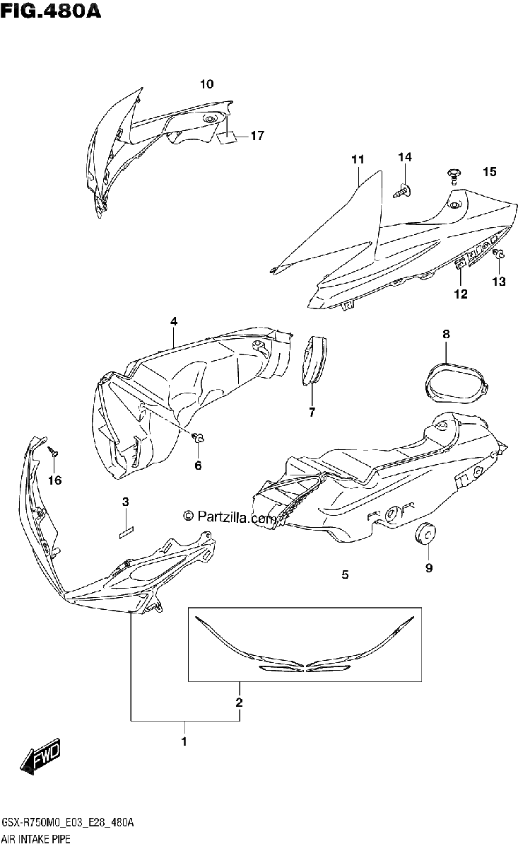 Diagrama de AIR INTAKE PIPE