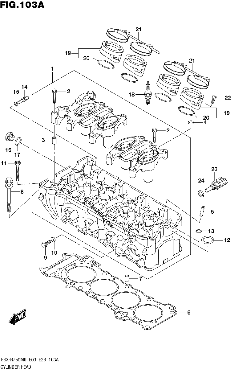 Diagrama de CYLINDER HEAD