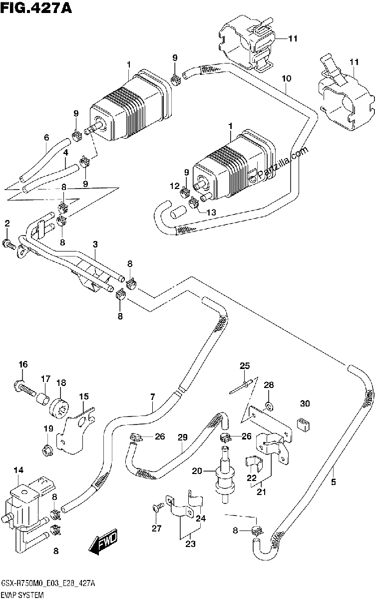 Diagrama de EVAP SYSTEM E33