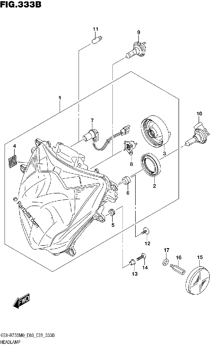 Diagrama de HEADLAMP
