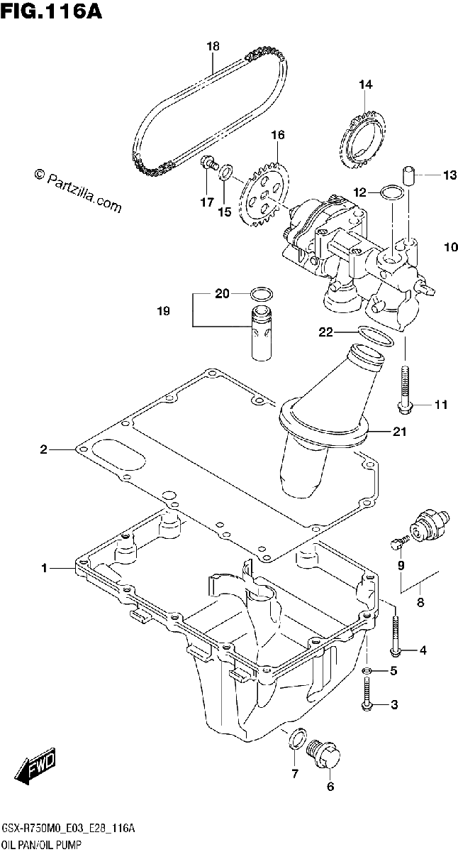 Diagrama de OIL PAN OIL PUMP