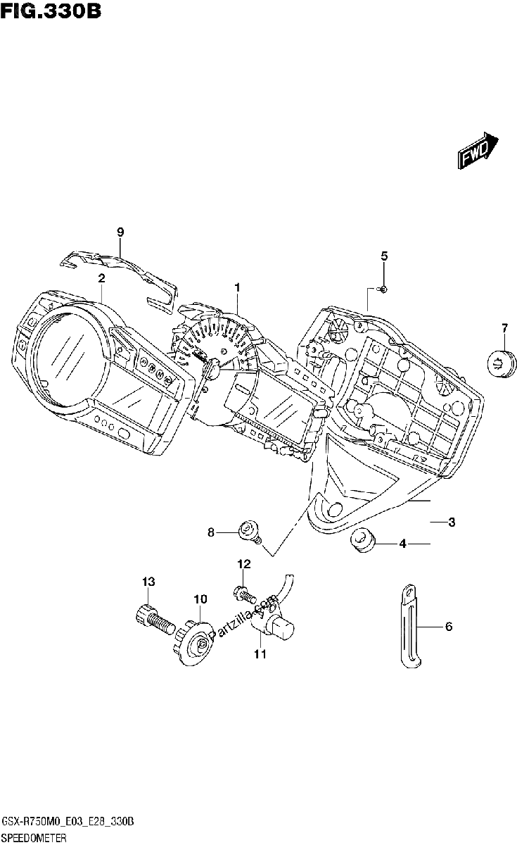 Diagrama de SPEEDOMETER E03 E33