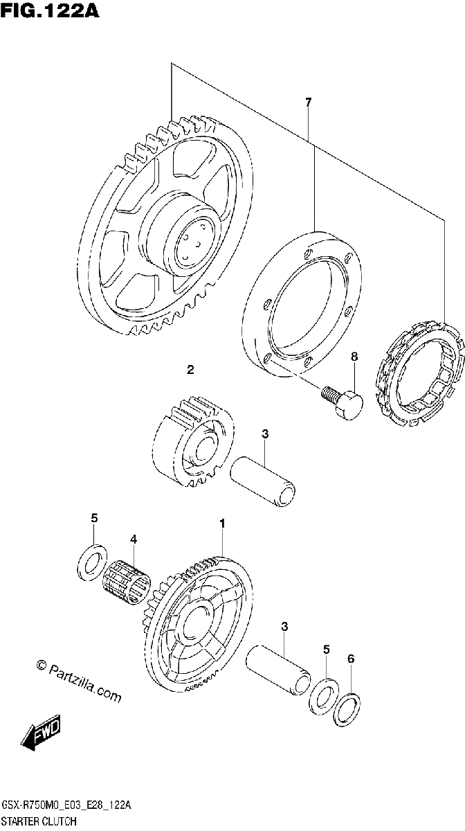 Diagrama de STARTER CLUTCH