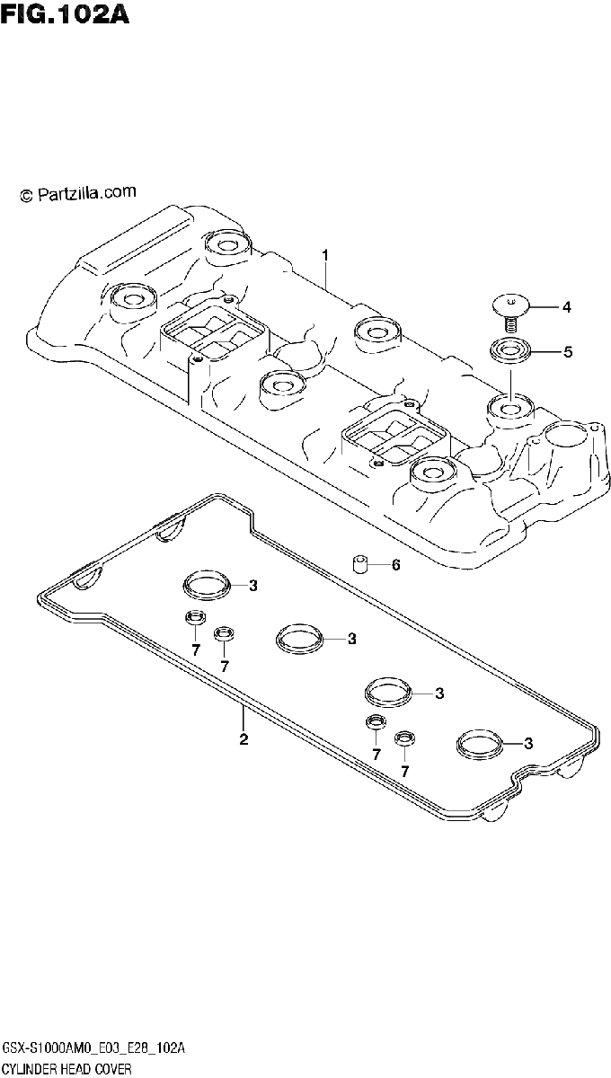 Diagrama de CYLINDER HEAD COVER