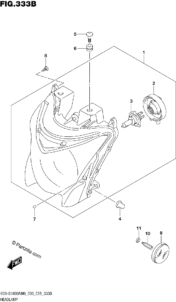 Diagrama de HEADLAMP