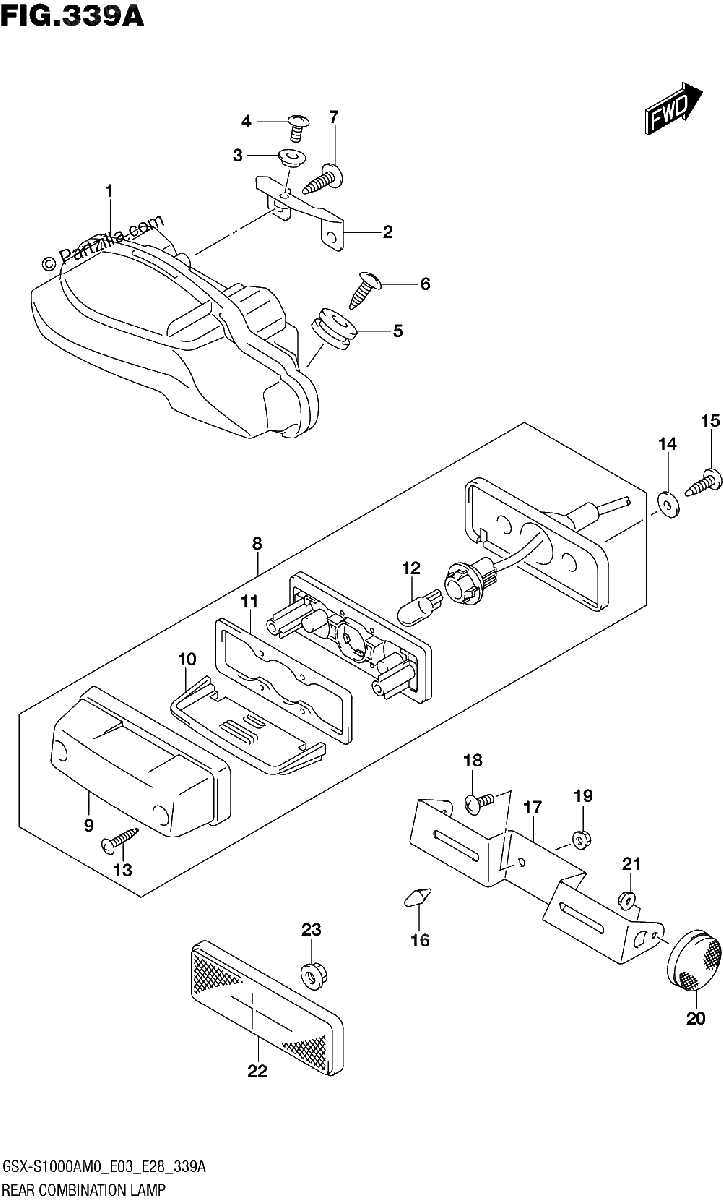 Diagrama de REAR COMBINATION LAMP