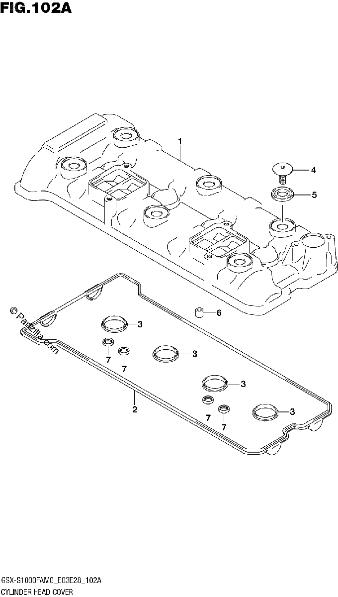 Diagrama de CYLINDER HEAD COVER