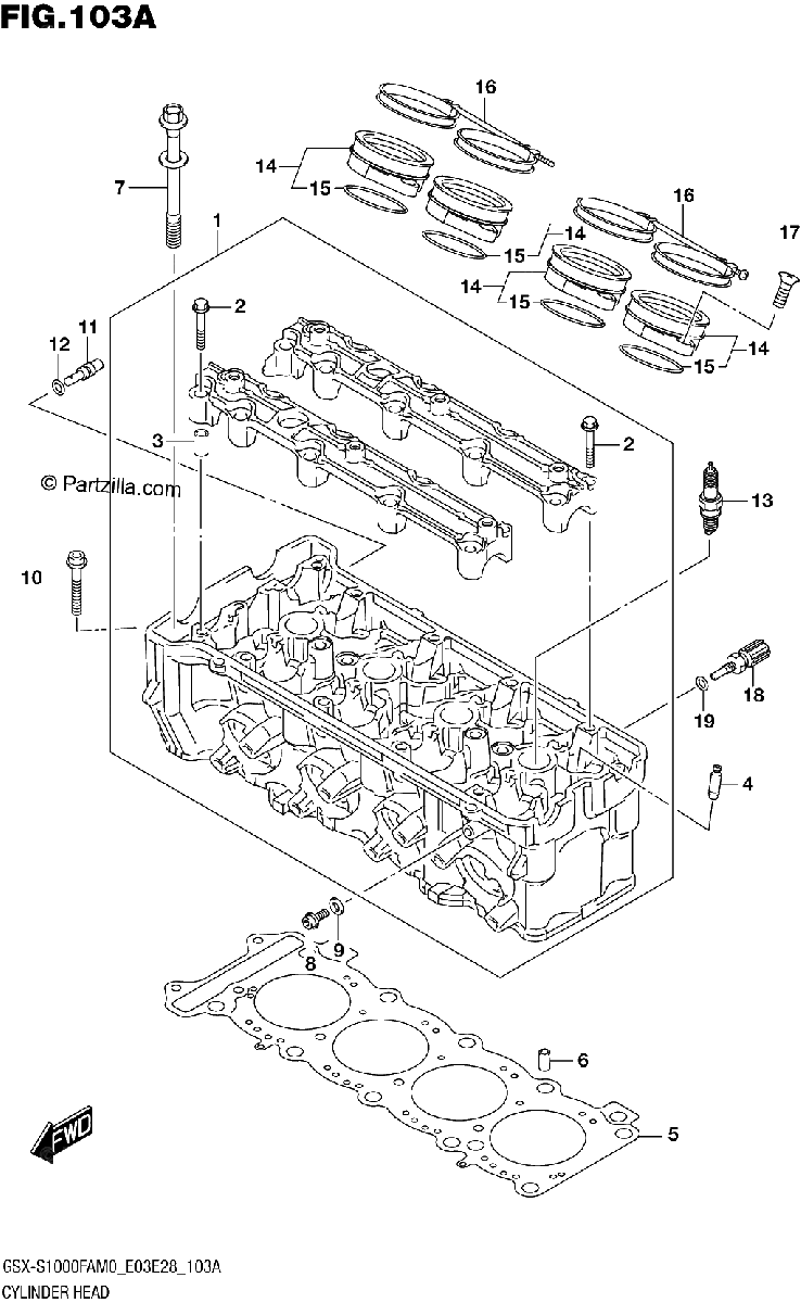 Diagrama de CYLINDER HEAD