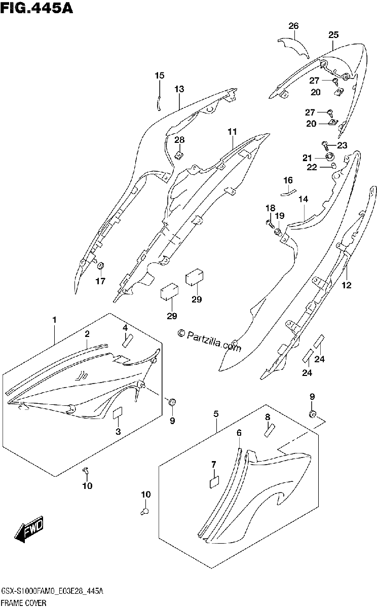 Diagrama de FRAME COVER E03 E33