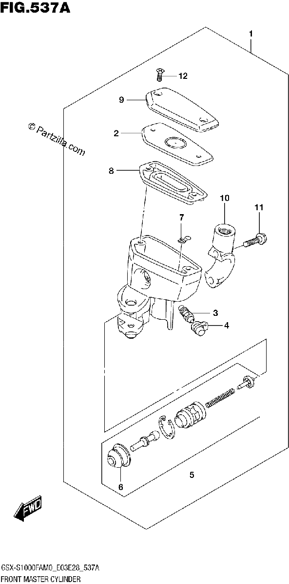 Diagrama de FRONT MASTER CYLINDER