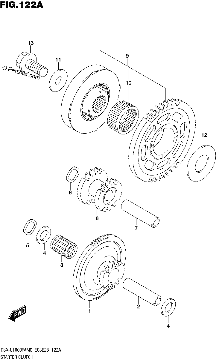 Diagrama de STARTER CLUTCH