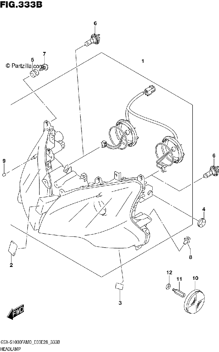 Diagrama de HEADLAMP