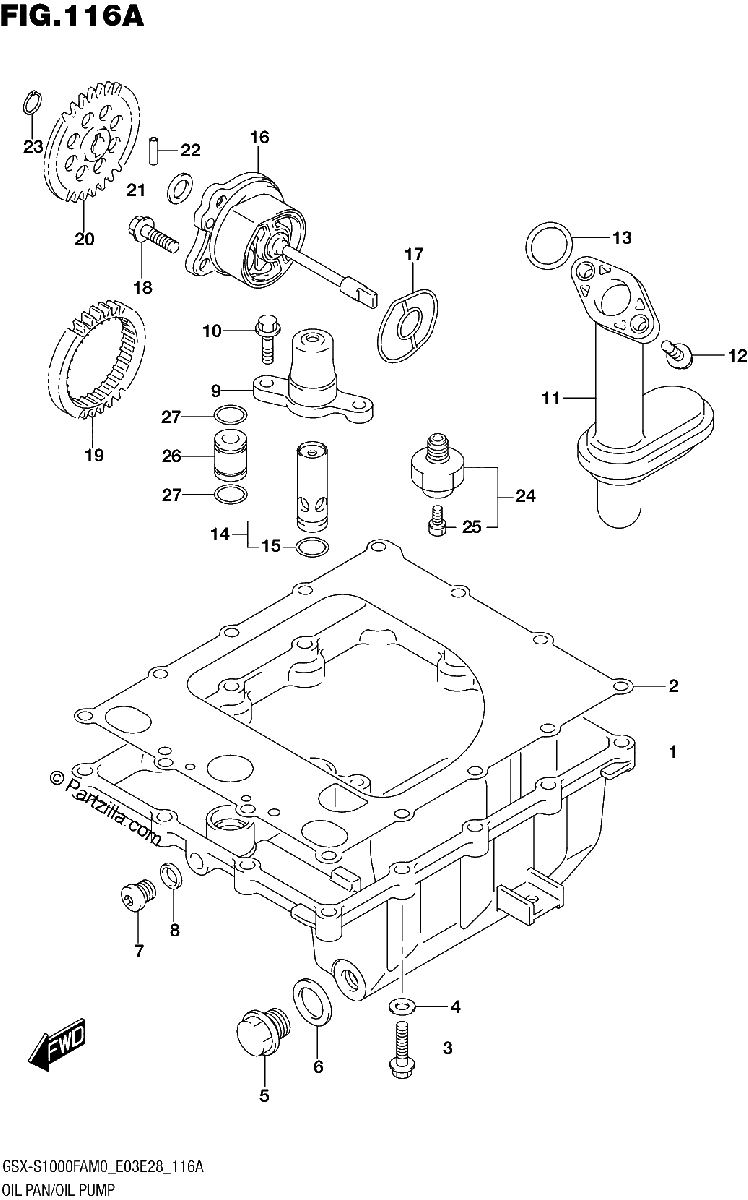 Diagrama de OIL PAN OIL PUMP