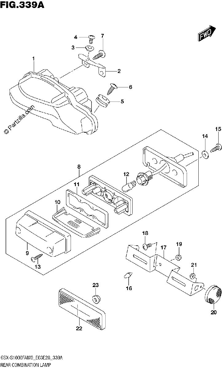 Diagrama de REAR COMBINATION LAMP