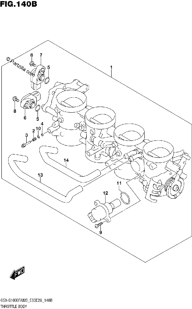 Diagrama de THROTTLE BODY E33