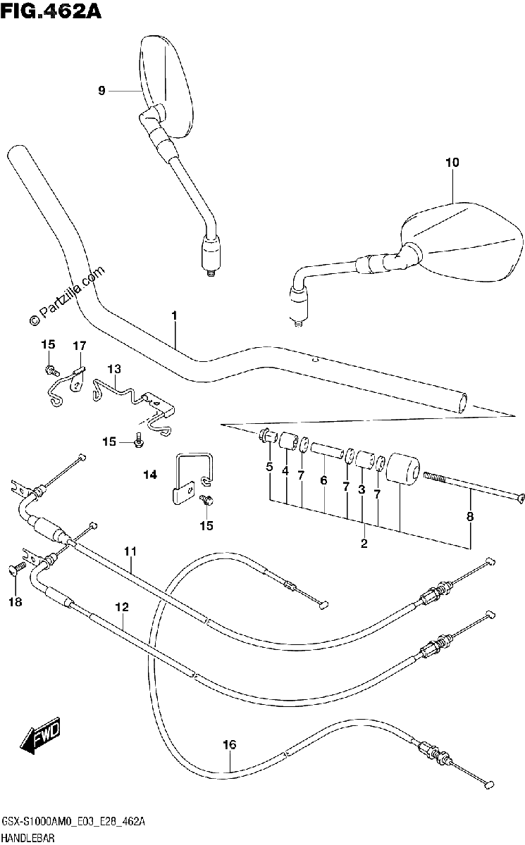 Diagrama de HANDLEBAR