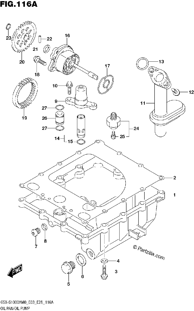 Diagrama de OIL PAN OIL PUMP