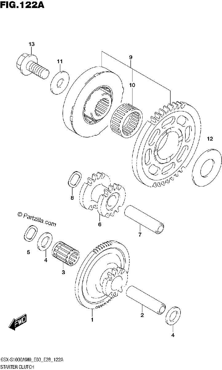 Diagrama de STARTER CLUTCH
