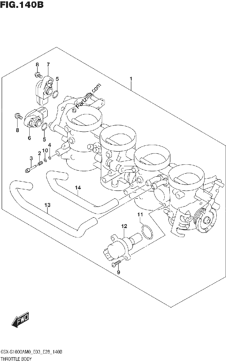 Diagrama de THROTTLE BODY E33