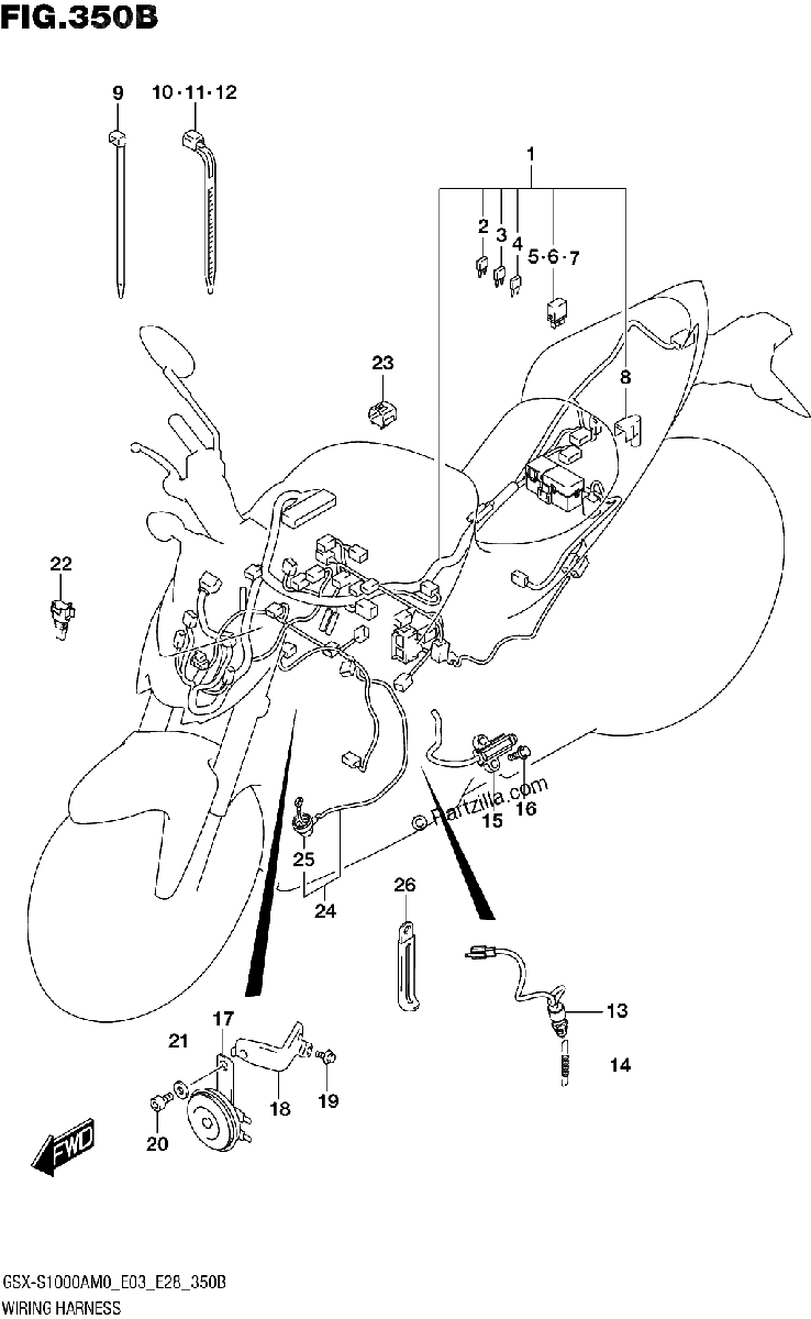 Diagrama de WIRING HARNESS E33