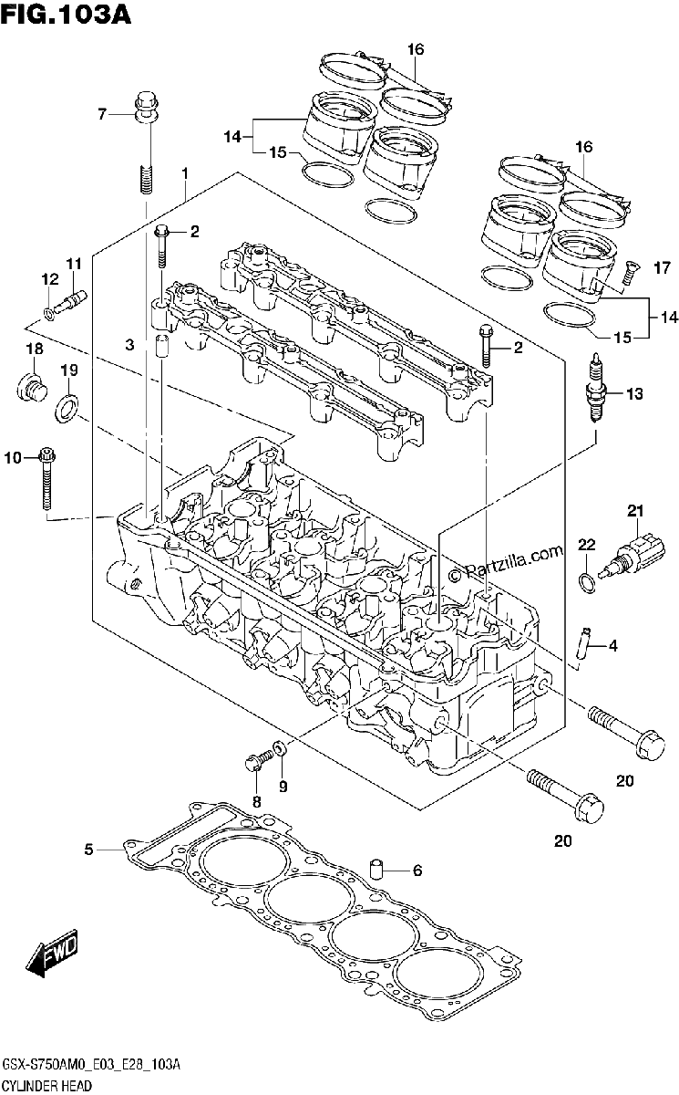 Diagrama de CYLINDER HEAD