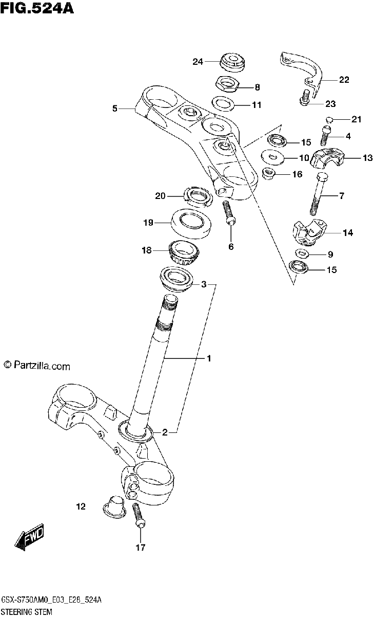 Diagrama de STEERING STEM