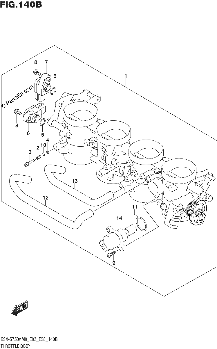 Diagrama de THROTTLE BODY E33