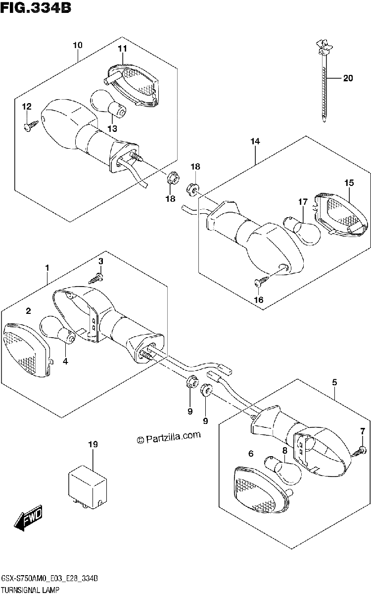 Diagrama de TURNSIGNAL LAMP