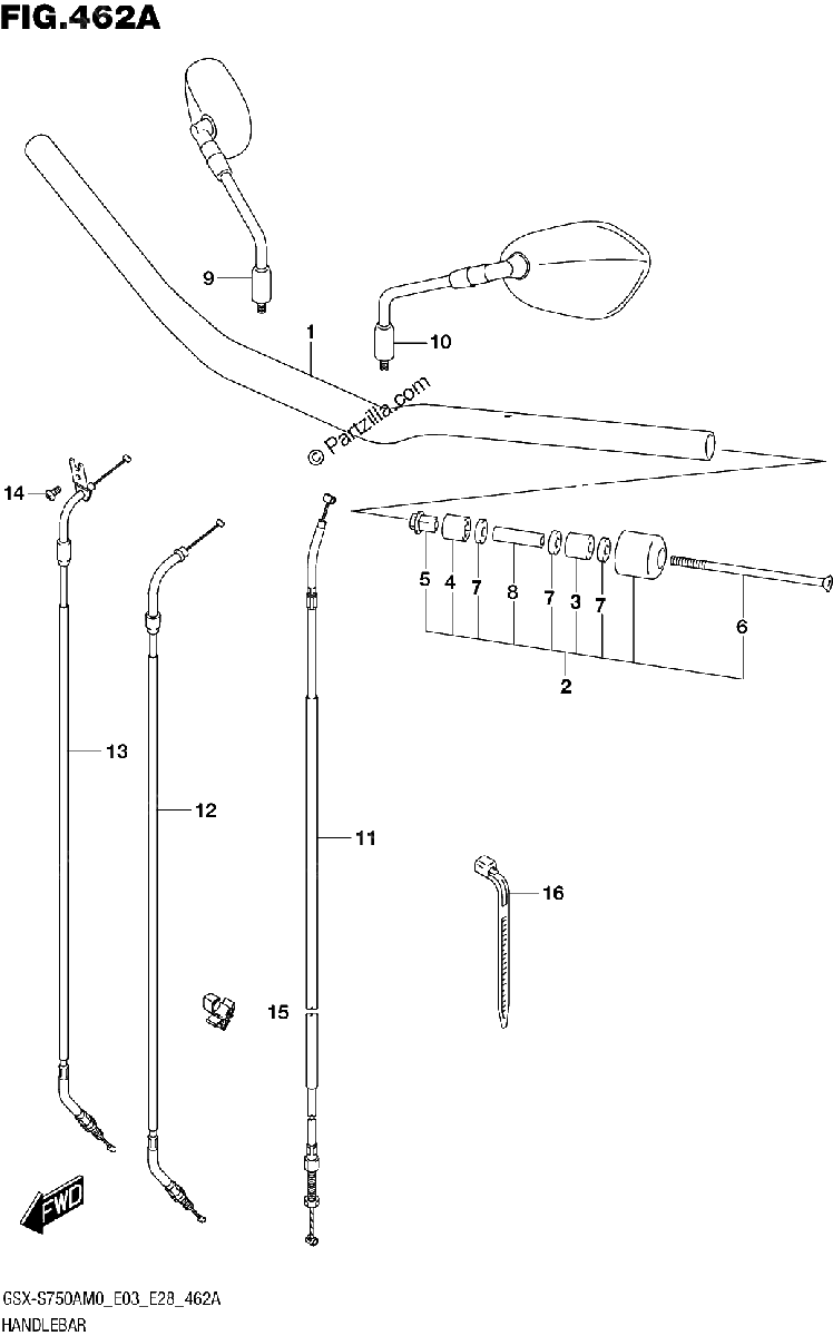 Diagrama de HANDLEBAR